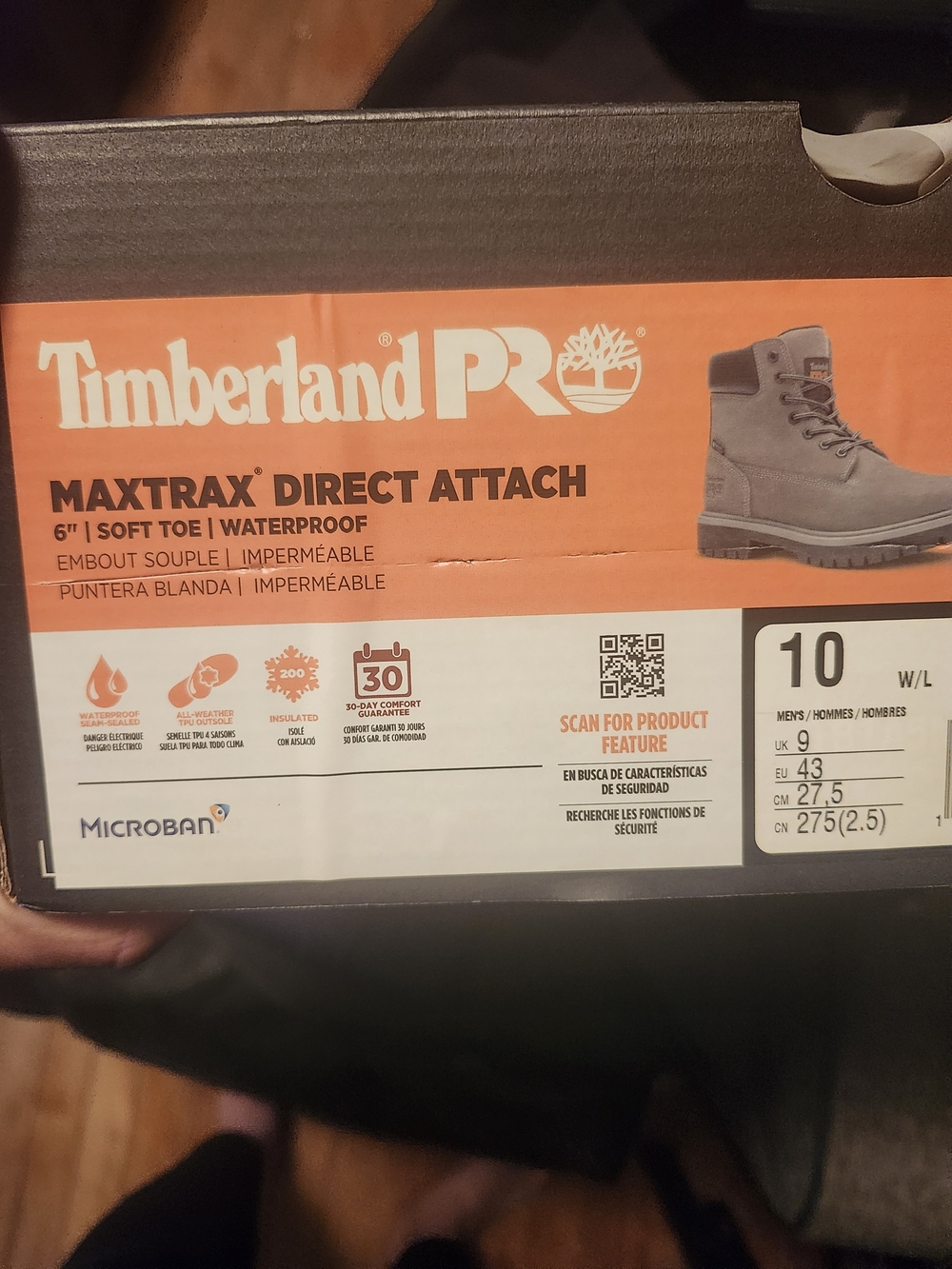 Timberland PRO MaxtTrax Direct Attach 6" Waterproof Work Boots - Gray